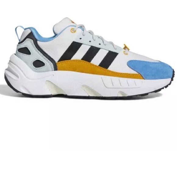 Adidas Zx 22 Boost White/Gold/Blue - Picture 3 of 12